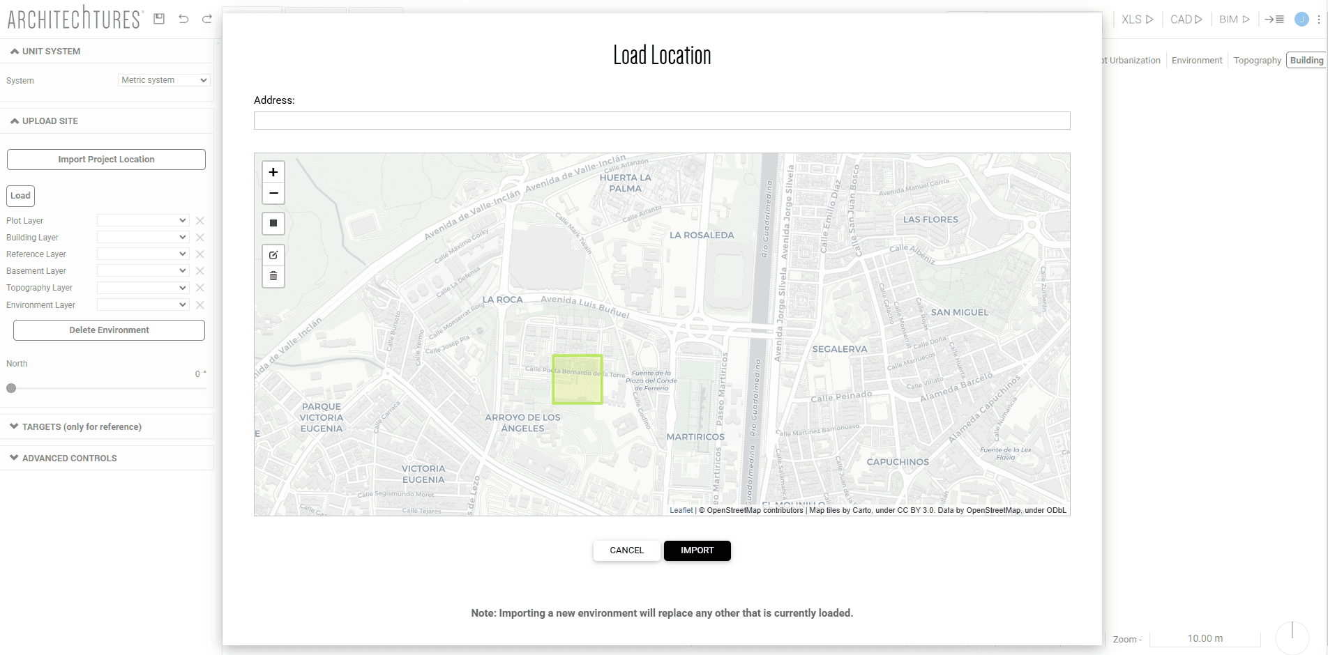 Environment integration via OSM